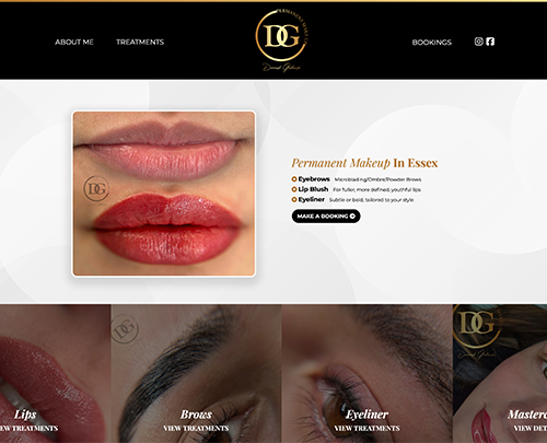 DG Permanent Makeup Essex, Paperback Designs Website Portfolio