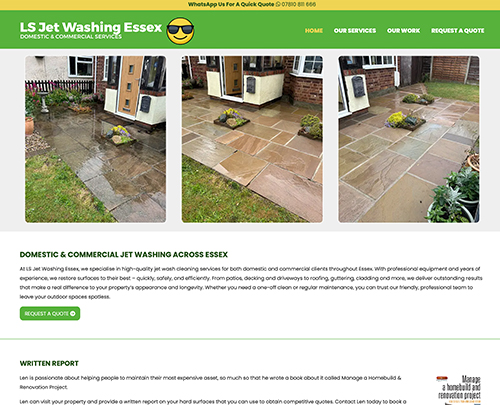 LS Jet Washing Essex, Paperback Designs Website Portfolio