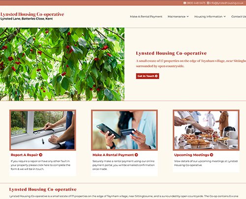Lynsted Housing Co Op, Paperback Designs Website Portfolio